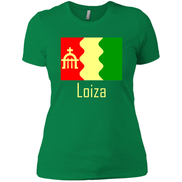 Loiza Flag NL3900 Next Level Ladies' Boyfriend T-Shirt - PR FLAGS UP