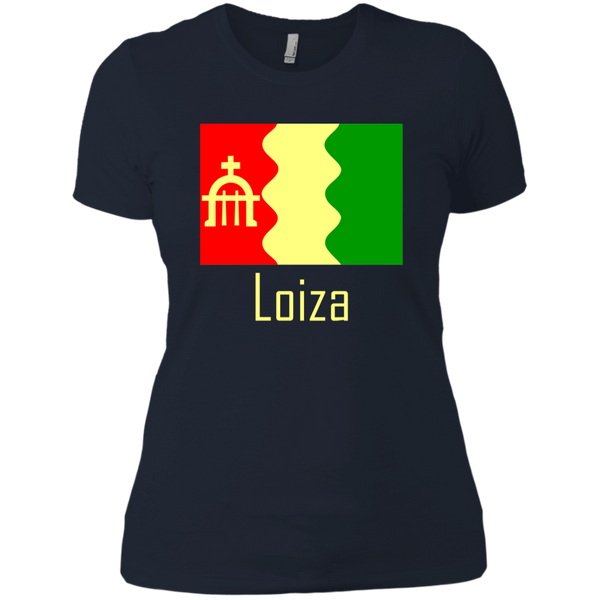 Loiza Flag NL3900 Next Level Ladies' Boyfriend T-Shirt - PR FLAGS UP