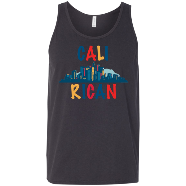 Cali Rican 3480 Bella + Canvas Unisex Tank - PR FLAGS UP