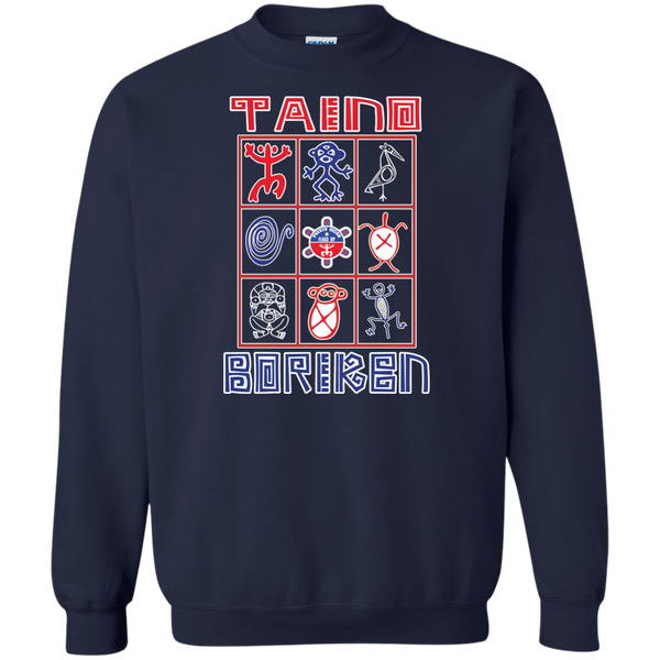 Taino Boriken Printed Crewneck Pullover Sweatshirt  8 oz - PR FLAGS UP