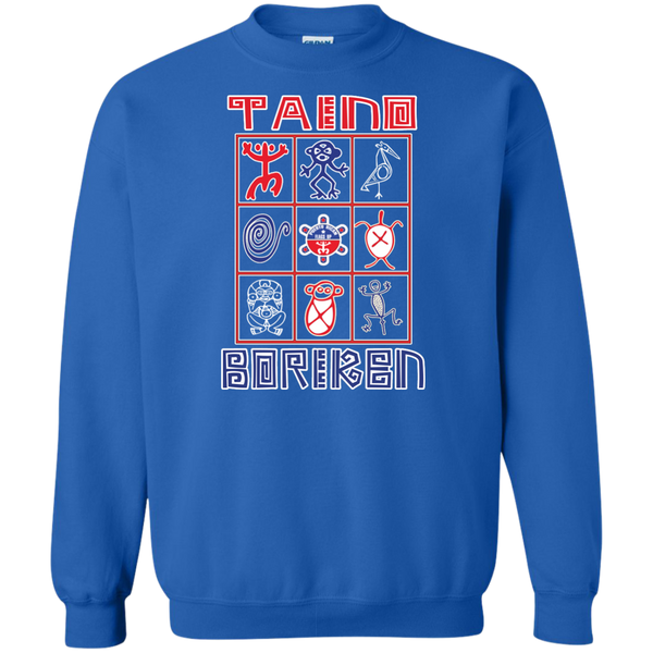 Taino Boriken Printed Crewneck Pullover Sweatshirt  8 oz - PR FLAGS UP