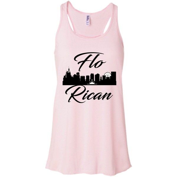 FloRican 1 B8800 Bella + Canvas Flowy Racerback Tank - PR FLAGS UP