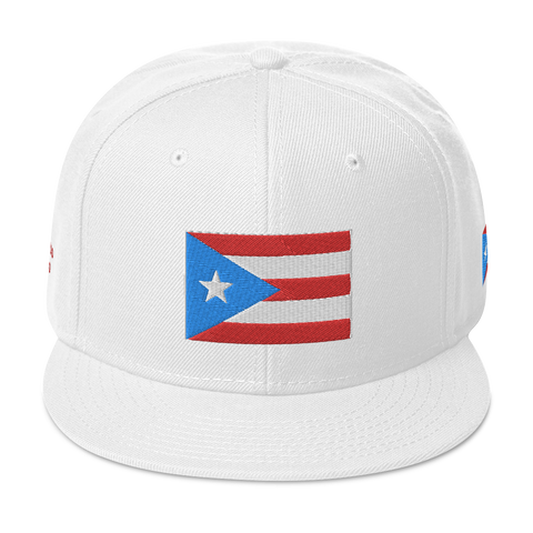 PR Light Blue Flag Snapback Hat